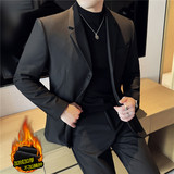 加绒加绒西装~重磅半里内衬三粒扣锁住温暖西装上衣男DX3001-P147，男装西服，电商A213