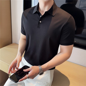 防UV~7A抗菌~液氨棉~高级感拼色短袖T恤翻领Polo衫男PL6608-P57图片