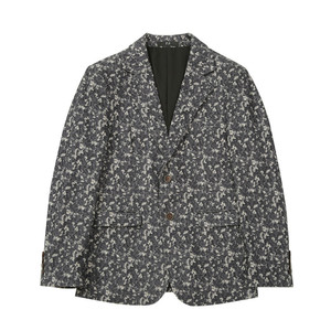高级感花色西服外套男时尚印花西装厚款单西上衣卡其色DX920-P155图片