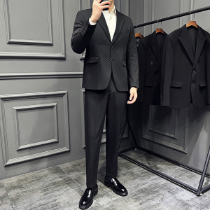 特价~高级感定制面料两粒扣西服套装男西装两件套LJT0384-P170图片