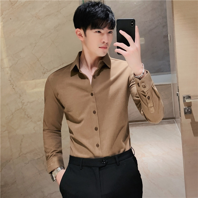 新增安克拉红~加厚磨毛保暖毛呢衬衫男高档双面绒衬衣C5111-P78,男装衬衫,电商A213