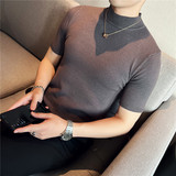 长期做 纯色半高领打底毛衣男中领针织短袖毛衣修身MK808-P47,男装T恤,电商A213, 长期做 纯色半高领打底毛衣男中领针织短袖毛衣修身MK808-P47,男装T恤,电商A213,