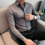 主推款~柔顺不起球，高品质衬衫修身男长袖衬衫打底衬衫CS01/P30，男装T恤，电商A213