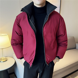 冬装双面穿高级感加厚棉衣短款时尚保暖棉服立领外套M23083-P193图片
