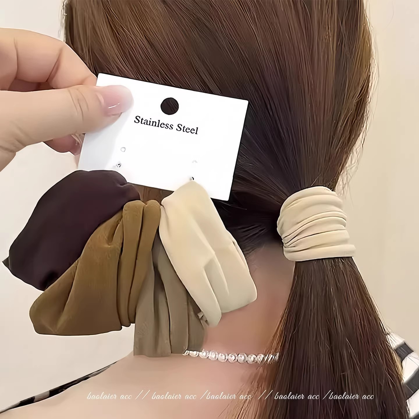 高弹力无缝超宽面膜肌头绳2026新款高马尾发绳皮筋女扎头发圈头饰
