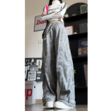 港风秋季美式中性工装裤男女同款宽松休闲裤子TJ086P48控69，男装工装外套，电商B329