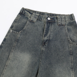 2026春季平铺直筒水洗弯刀裤裤男女牛仔裤GY2567P58控88，男装牛仔裤，电商B329
