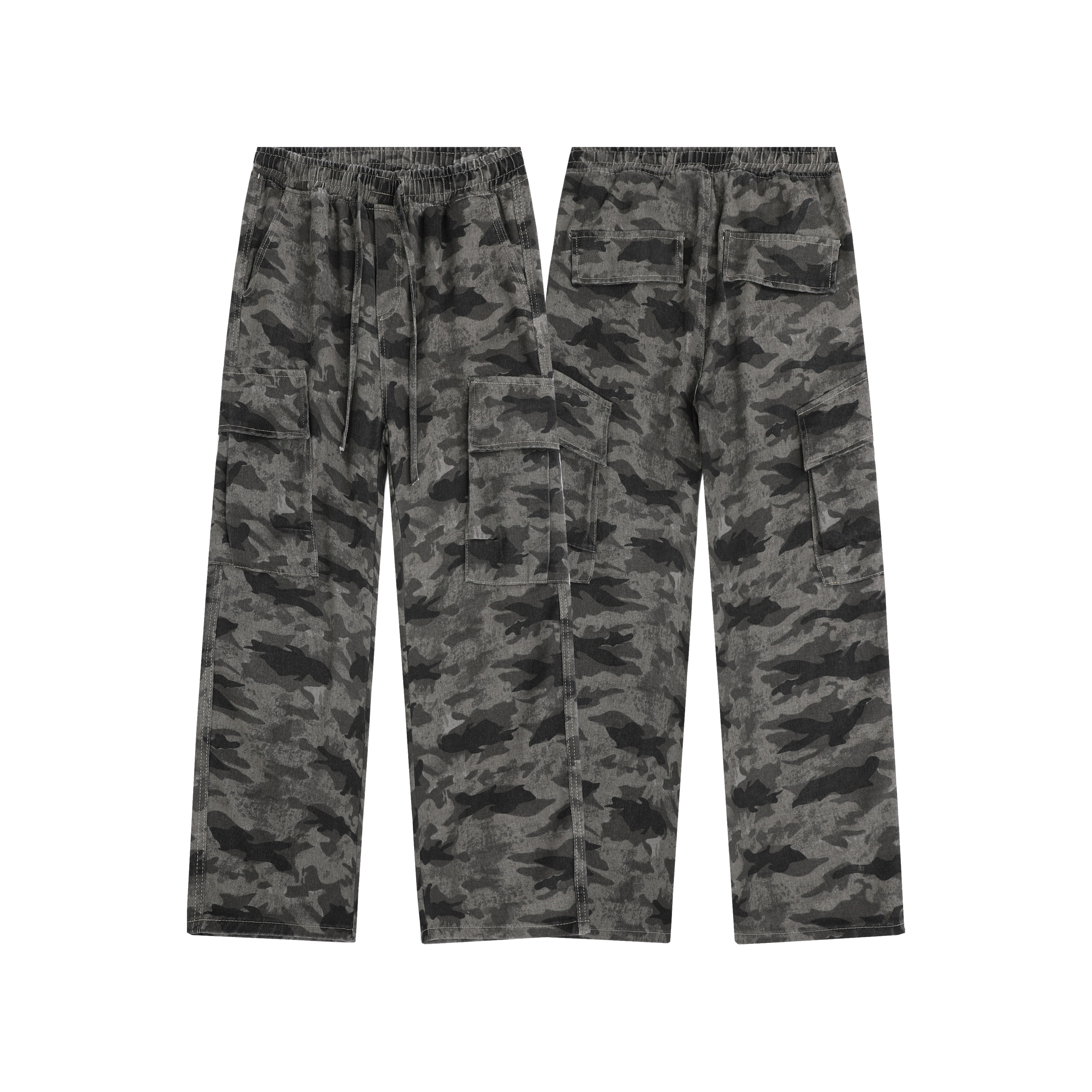 春季美式平铺直筒水洗阔腿裤裤男女牛仔裤GY7005P58控88，男装牛仔裤，电商B329