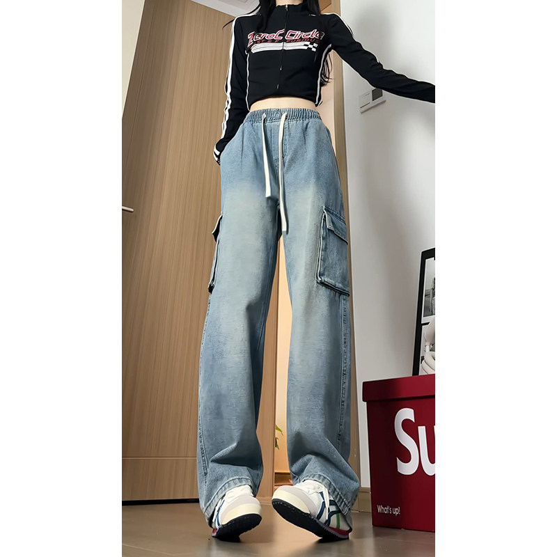 2026春季中性百搭直筒裤水系男女牛仔裤GY2368P52控78，男装牛仔裤，电商B329