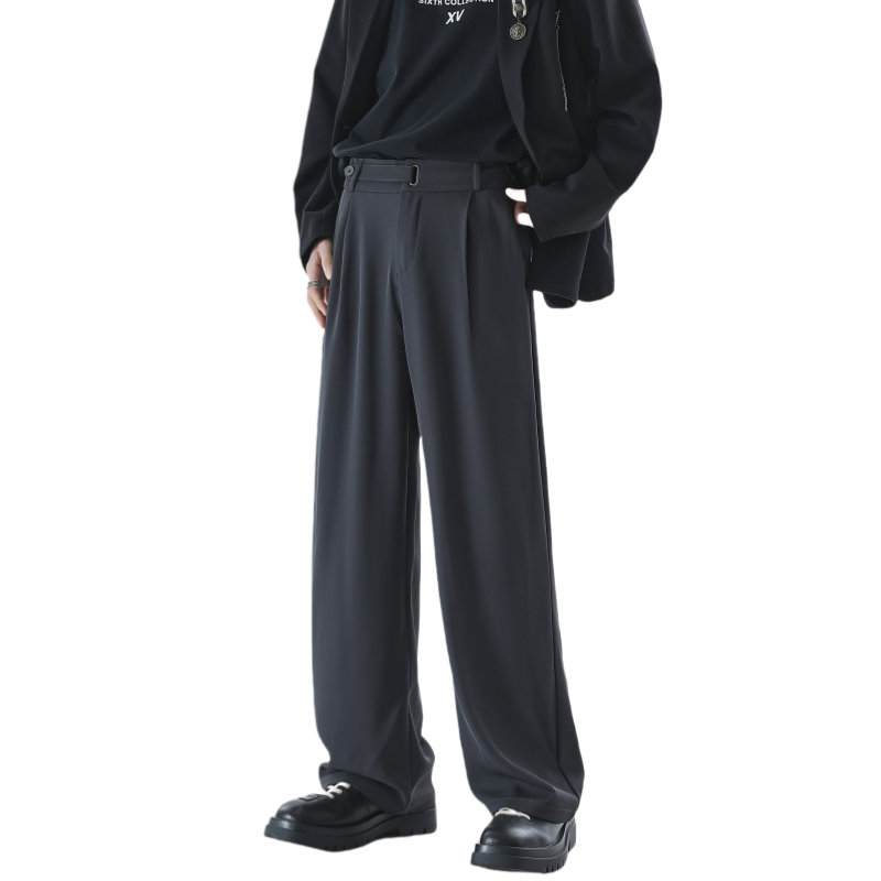 春季垂感休闲西裤男纯色简约百搭西装长裤日系WH6602P55控78,男装西服套装,电商B329