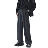 春季垂感休闲西裤男纯色简约百搭西装长裤日系WH6602P55控78，男装西服套装，电商B329