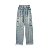 港风春季得物平铺图百搭直筒裤水系男女牛仔裤GY2368P52控78，男装牛仔裤，电商B329