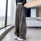 秋冬季加长小个子美式豹纹工装裤牛仔裤女WH6923P60控88，男装牛仔裤，电商B329
