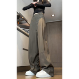 春季安可拉红窄版西装女休闲裤直筒拖地裤WH6810P55控78，男装西服套装，电商B329