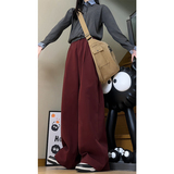 春季安可拉红棉抗皱休闲工装裤女老钱风阔腿裤WJ1633P60控88，男装工装外套，电商B329