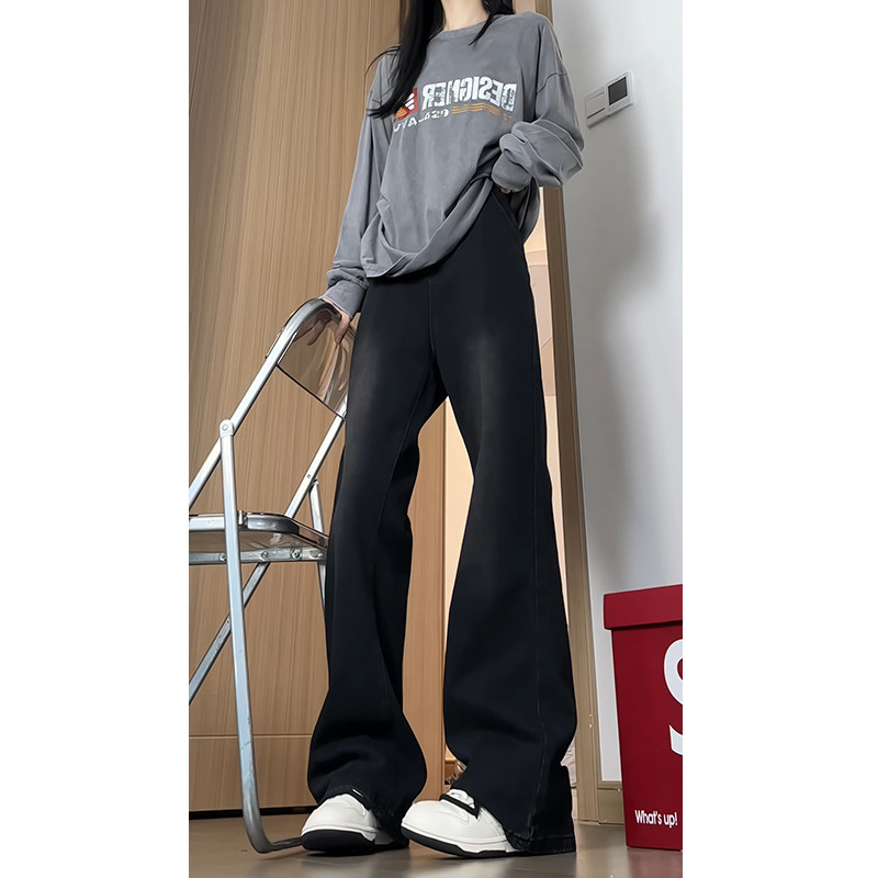 2026春季中性微喇水洗百搭裤男女牛仔裤GY631P42控68，男装牛仔裤，电商B329