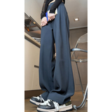 春季安可拉红窄版西装女休闲裤直筒拖地裤WH6810P55控78，男装西服套装，电商B329