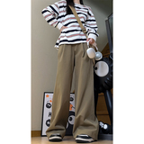 春季工装裤女秋设计感高腰直筒老钱风阔腿长裤WJ1623P60控88，男装工装外套，电商B329