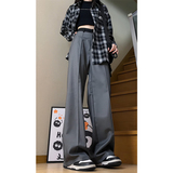 2026西装裤女气质窄版阔腿西裤宽松直筒裤子WJ8851P55控78，男装西服套装，电商B329