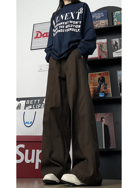 美式中性工装裤高街男女高级感宽松休闲裤子KS021P55控78