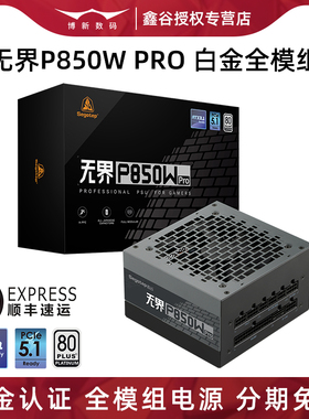 鑫谷无界P850W PRO白金全模组电源850W台式电脑ATX3.1主机PCIE5.1