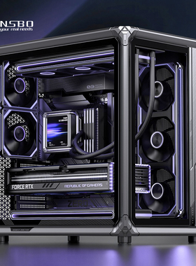 乔思伯X400 PRO铝合金ATX海景房机箱Type-C立式360水冷主机外壳