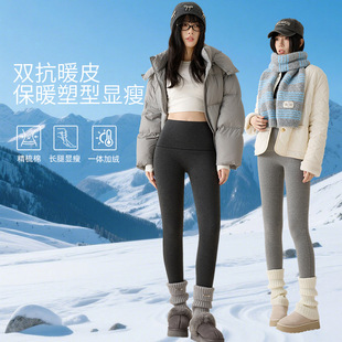 打底裤 冬季 M229 秋冬外穿加绒加厚保暖高腰收腹紧身鲨鱼裤 棉瑜伽裤
