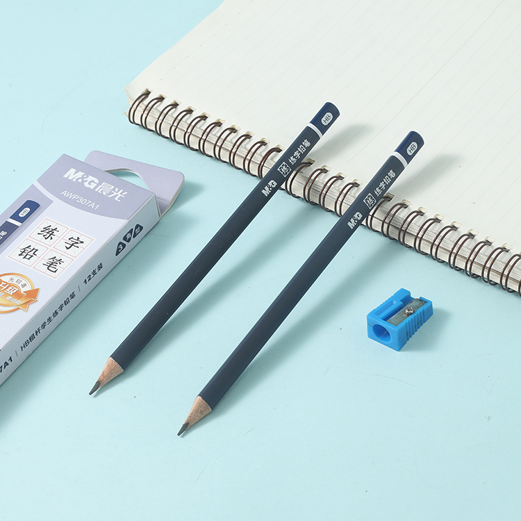 三角笔杆晨光无铅毒木杆练字