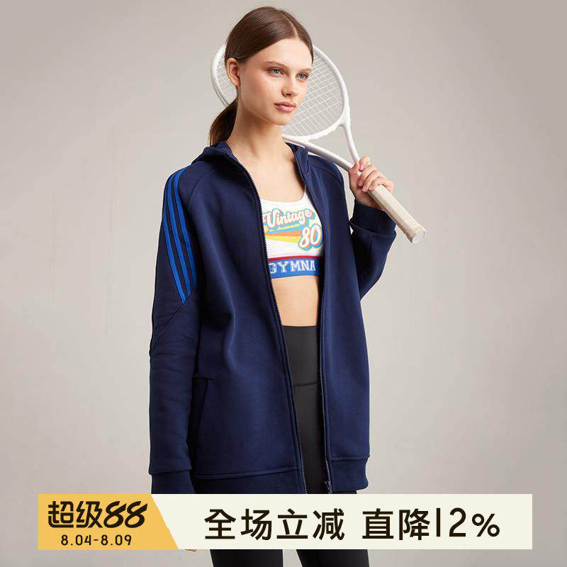 gymna运动休闲女连帽学院风外套