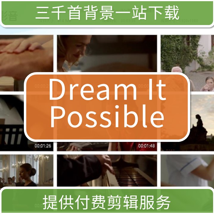 1373外国女孩成长经历Dream It Possible高清LED视频素材背景