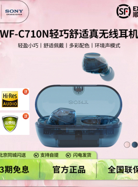 【新品】Sony/索尼 WF-C710N休闲舒适运动真无线降噪蓝牙防水耳机