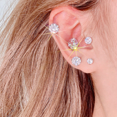 钛钢耳蜗钉超闪耳钉女螺丝拧扣小众钻石耳骨钉耳饰2024年新款 爆款