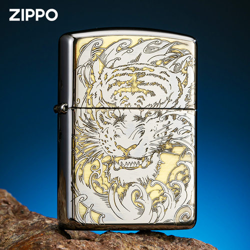 ZIPPO深雕猛虎/官方正品