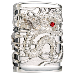 zippo打火机纯银重盔甲龙腾四海限量男士火机收藏级送礼官方正品