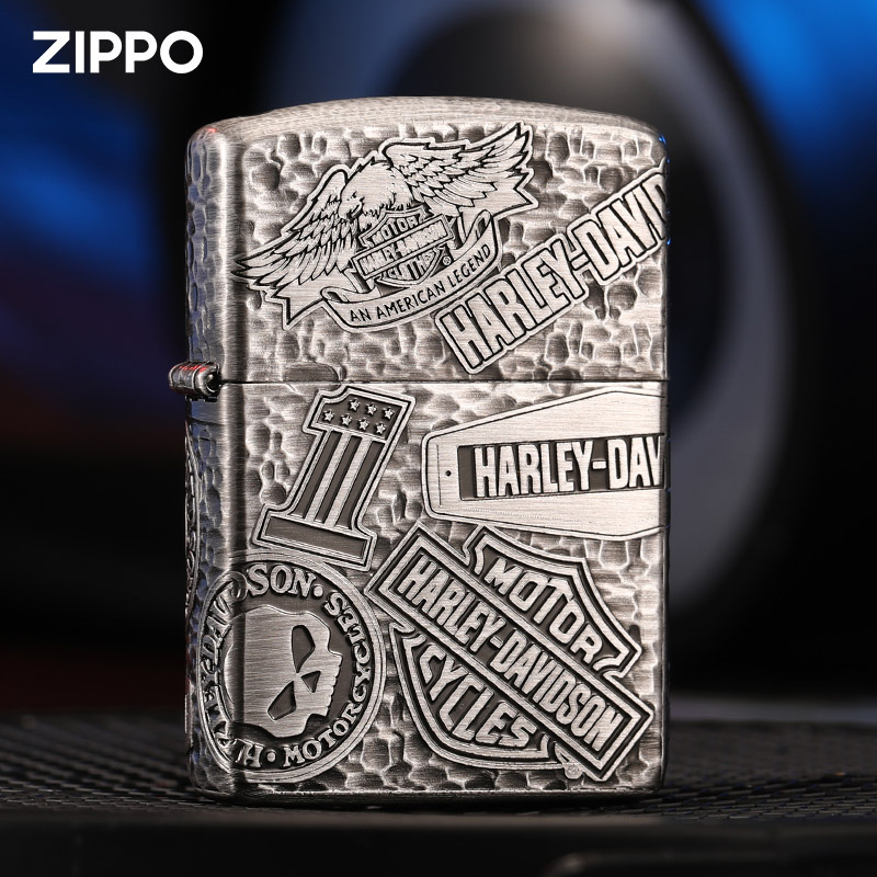 zippo打火机盔甲哈雷十一章正品美国原装正版限量送男友礼物芝宝