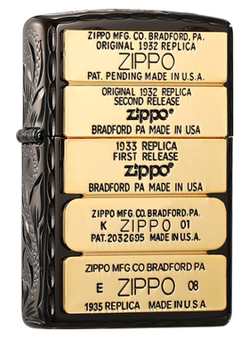zippo打火机唐草双面五代标送礼