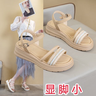 凉鞋女2026新款夏季软底不累脚外穿大码女鞋41到43显脚小平底百搭