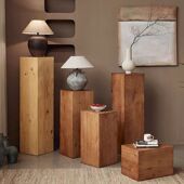 复古木墩子原木实木根雕凳子花架地台底座玄关摆件产品展示架角几