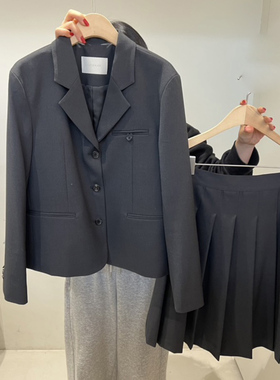 西装百褶裙套装两件套女