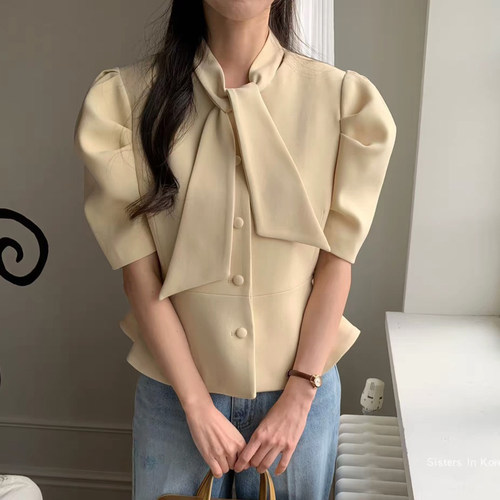 小个子薄款短袖西装外套女2026夏季新款韩版显瘦单排扣职业西服潮