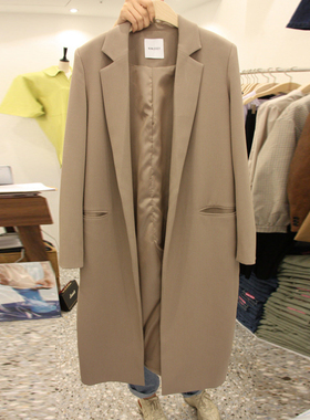 反季清仓外套女中长款2025春秋新款韩版宽松休闲网红chic西服上衣