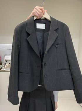 小个子西装外套女2026春季新款韩版宽松时尚气质高级感短款西服潮
