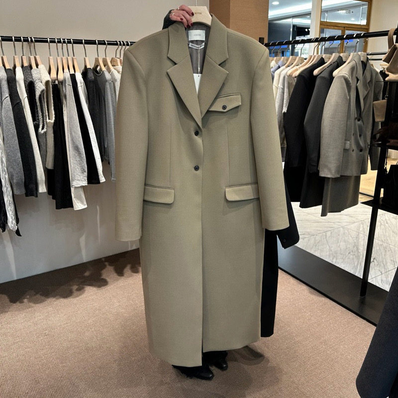 2026春秋新款韩版宽松时尚西装外套女中长款过膝单排扣高级感西服