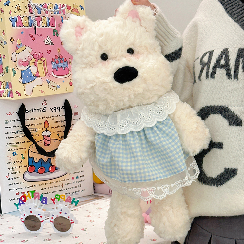 西高地小狗玩偶女生抱睡娃娃礼物