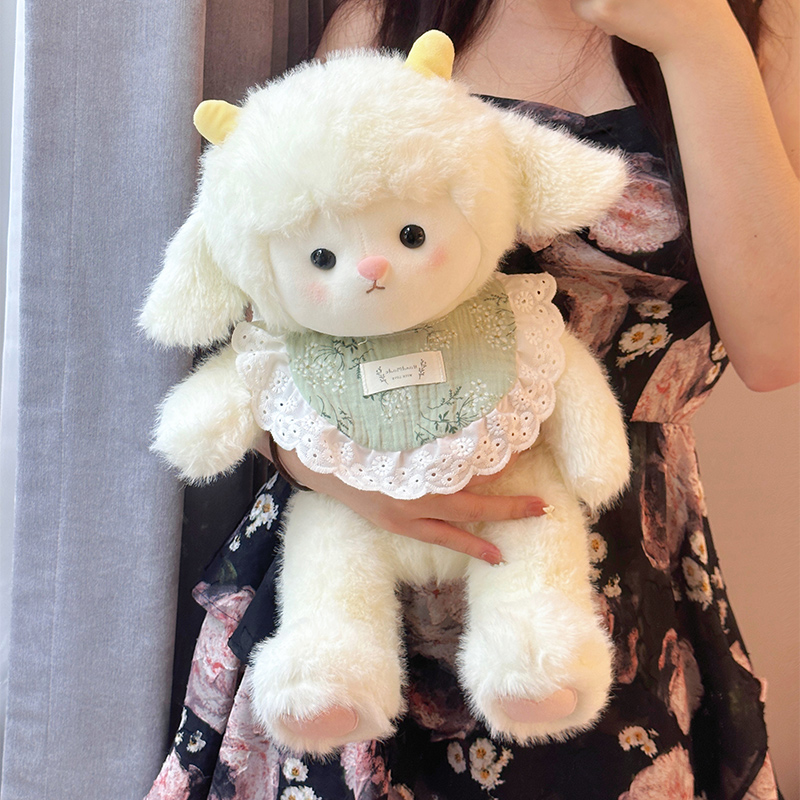 晚安小羊玩偶公仔兔子毛绒玩具女孩睡觉抱枕娃娃生日礼物送男朋友