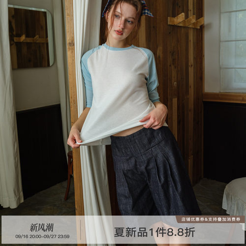 牛仔五分裤短裤夏季阔腿中裤