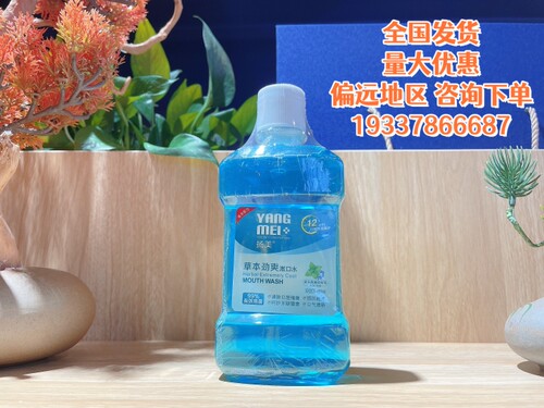 250ML漱口水扬美草本劲爽漱口水薄荷清新口气呵护牙龈健康72瓶