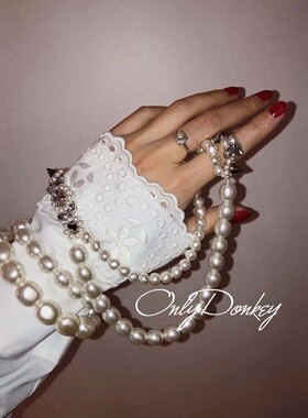 仿珍珠欧美宫廷铆钉手链