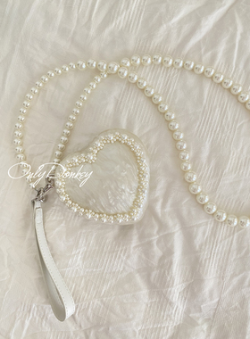 OnlyDonkey simoneroch*同款手工自制爱心珍珠包包亚克力斜挎包