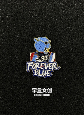 CosmicBox宇盒文创原创设计上海申花足球徽章冰箱贴中超蓝色永恒